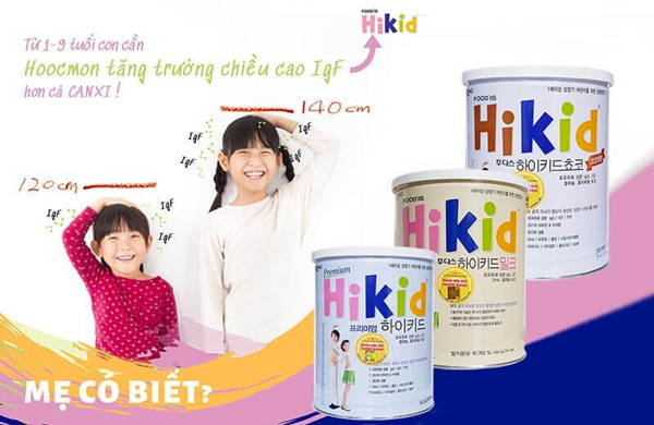 Sữa Hikid Hàn Quốc cho trẻ 1 - 9 tuổi giúp bé tăng chiều cao vượt trội