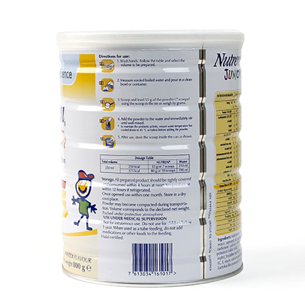 Cách pha sữa Nutren Junior 400g (1 – 10 tuổi) theo hướng dẫn từ nhà sản xuất