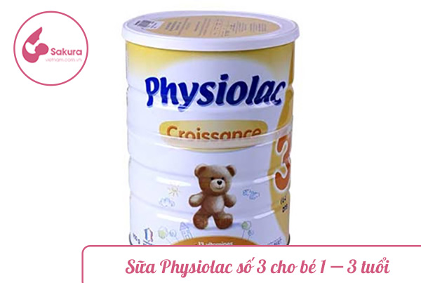 Sữa Physiolac số 3 cho bé 1 – 3 tuổi
