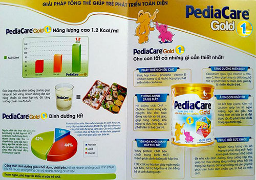 Sữa Pediacare Gold có tăng cân không?